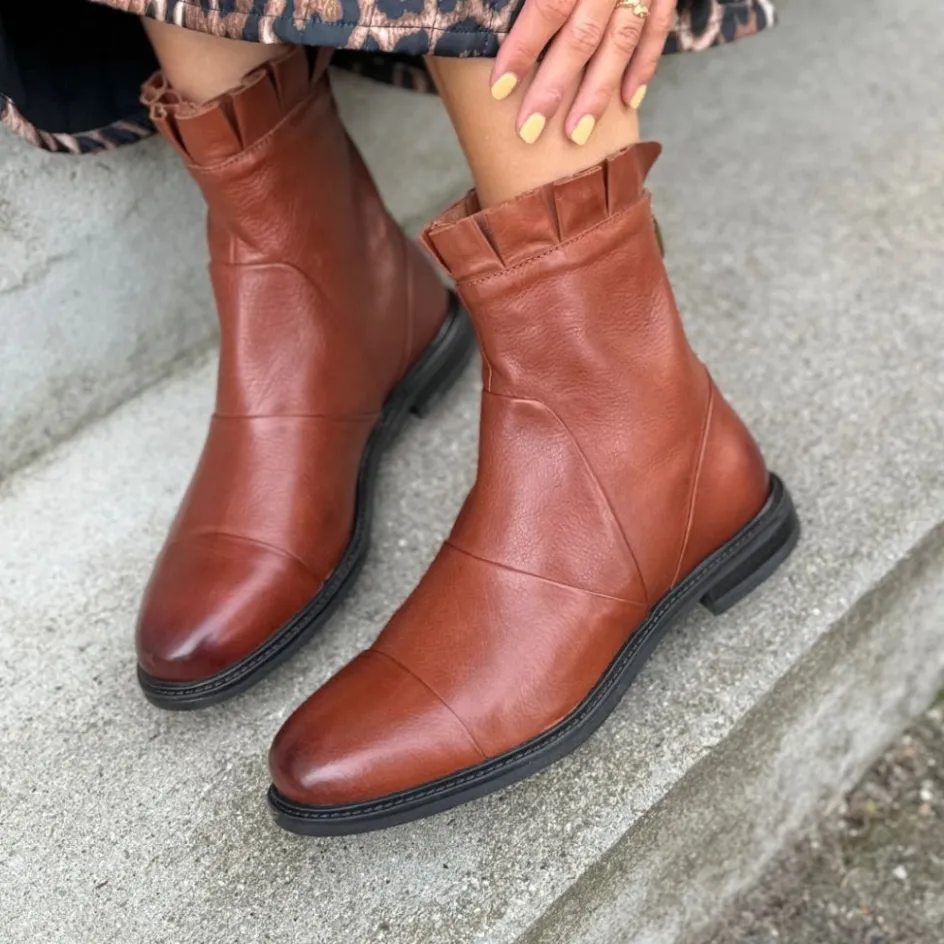Copenhagen Shoes Ankelstøvler*MARGARET - COGNAC Margaretboot cognac
