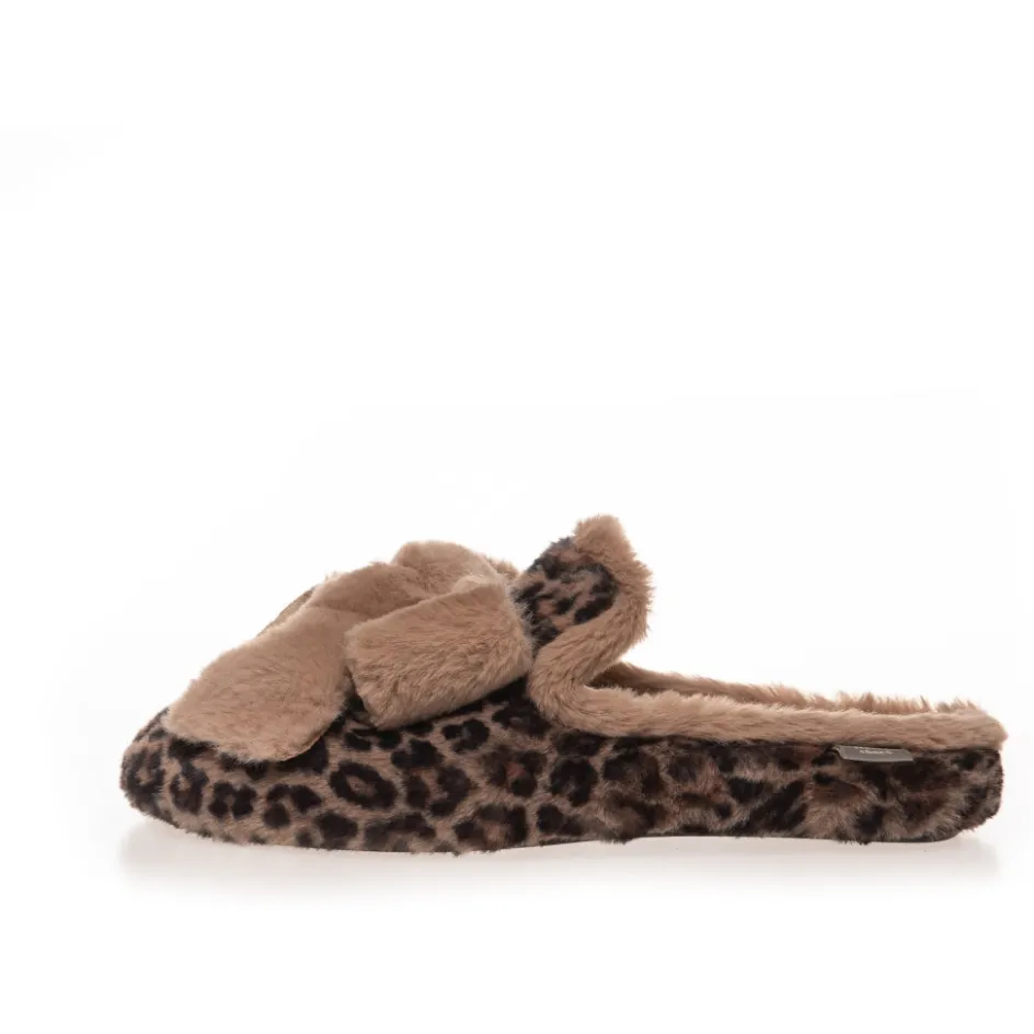 Copenhagen Shoes Hjemmesko*MAYBE ONE DAY - BLACK/BROWN LEOPARD Maybeone day homeslipper black brown leopard