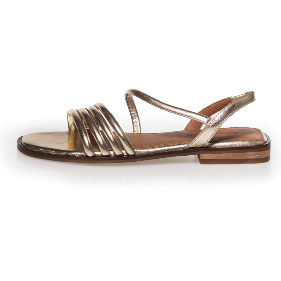 me_and_you__gold__platino_5.webp Copenhagen Shoes Flade Sandaler*ME AND YOU - GOLD - Platino