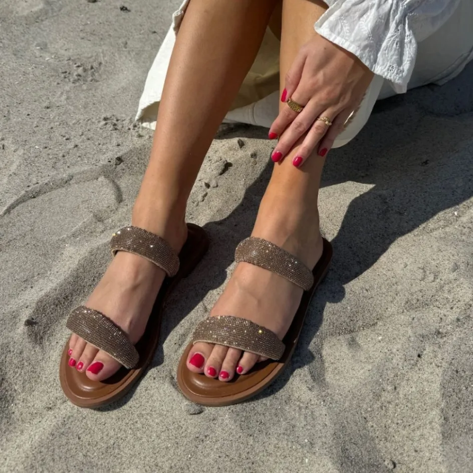 Copenhagen Shoes Flade Sandaler*MISTY - Gold
