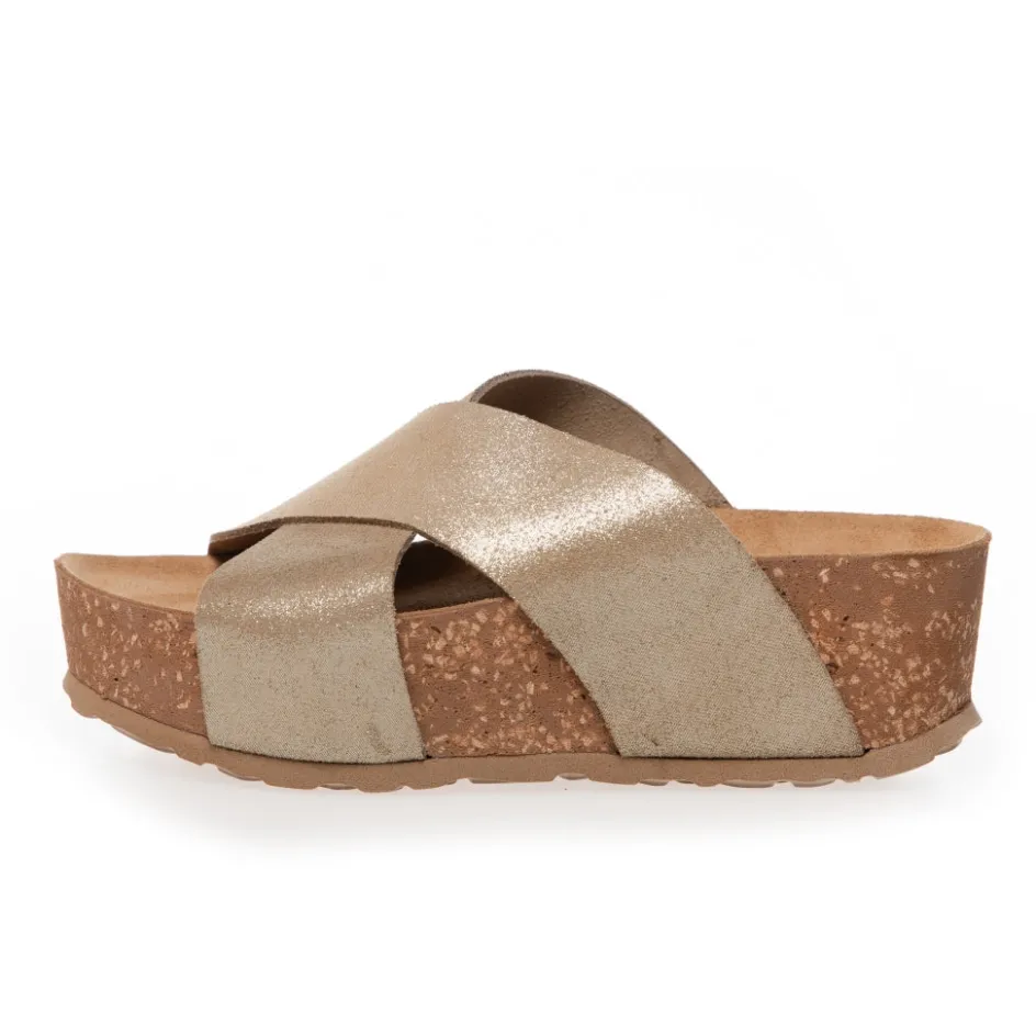 Copenhagen Shoes Sandaler Med Kilehæle*MY GOLD ONES - GOLD Mygold ones sandaler med kilehael gold