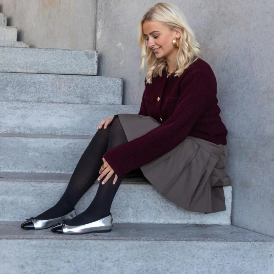 my_own_ballerinas__silver__black_13.webp Copenhagen Shoes Ballerinasko*MY OWN BALLERINAS - SILVER / BLACK Sballet flats silver black