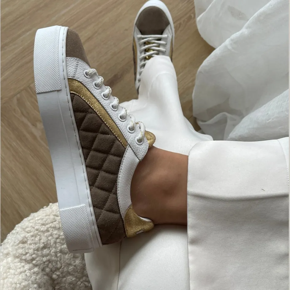 my_sneaks__taupegold_3.webp Copenhagen Shoes Sneakers*MY SNEAKS - TAUPE/GOLD Taupe gold