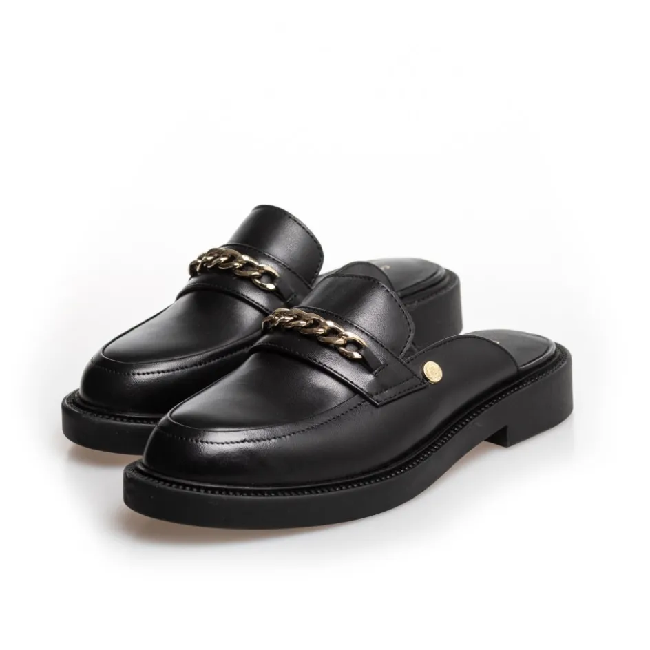my_vibes_chain__black_2.webp Copenhagen Shoes Loafers*MY VIBES CHAIN - Black Myvibes chain loafer black