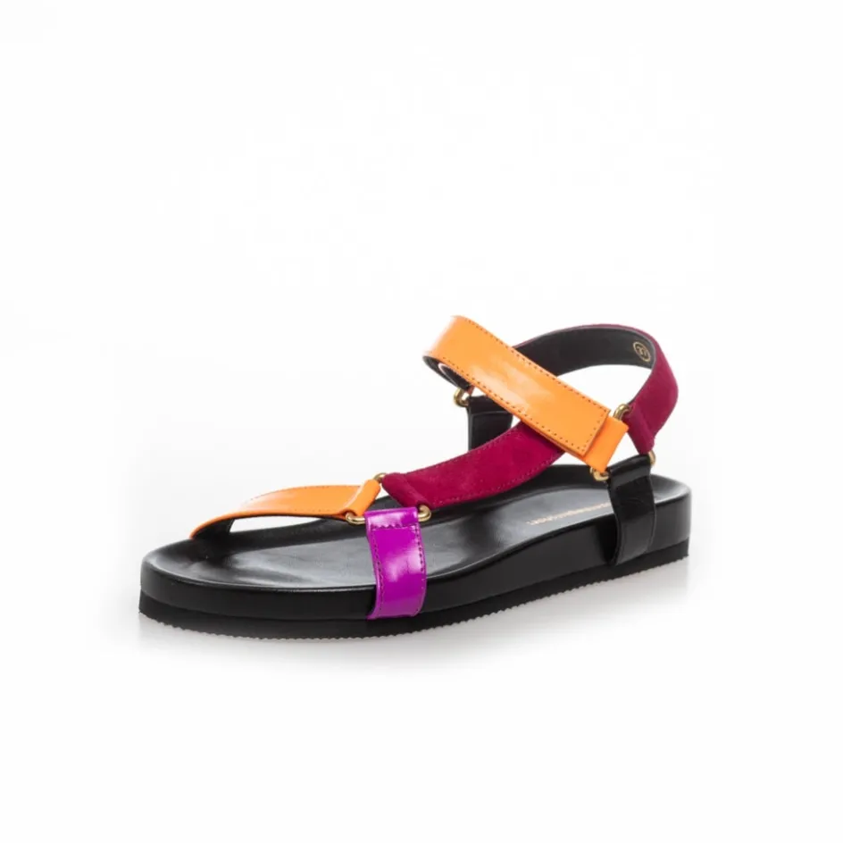 Copenhagen Shoes Flade Sandaler*NEON FEVER - Orange Multi Neonfever sandal orange multi