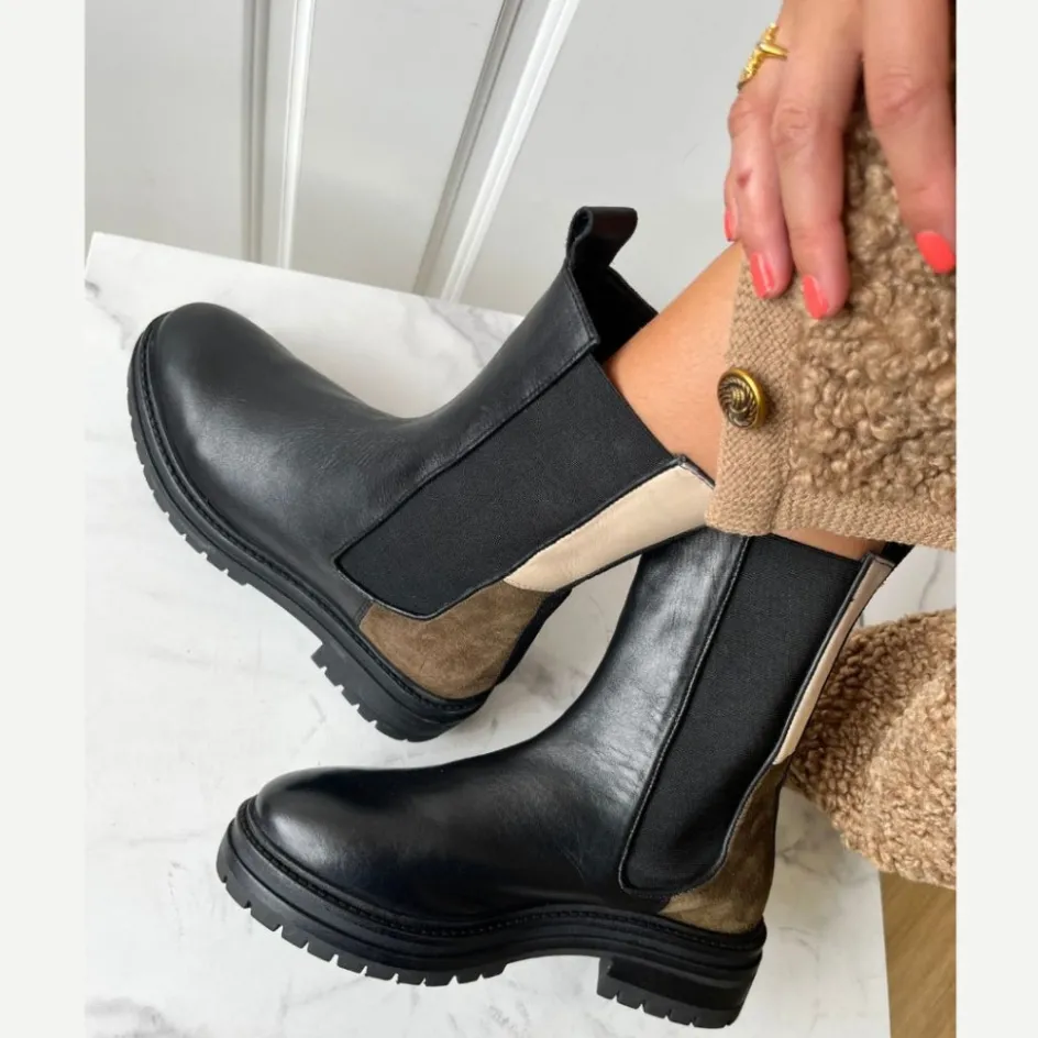 Copenhagen Shoes Chelsea Boots | Ankelstøvler*NEW CHESSNY COMBI - Black Newchessny combi boot black