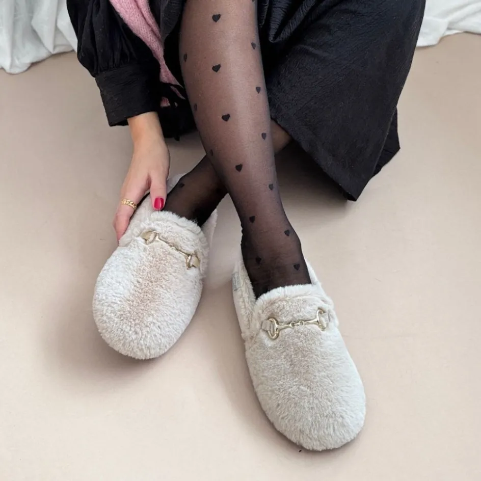 new_melania__off_white_2.webp Copenhagen Shoes Hjemmesko*NEW MELANIA - Off. White Newmelania homeslipper off white