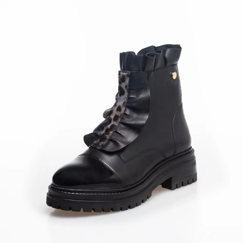 Copenhagen Shoes Ankelstøvler*NEW PRETTY 22 LEO - GREY/BLACK LEOPARD Newpretty 22 leo boot grey black leopard