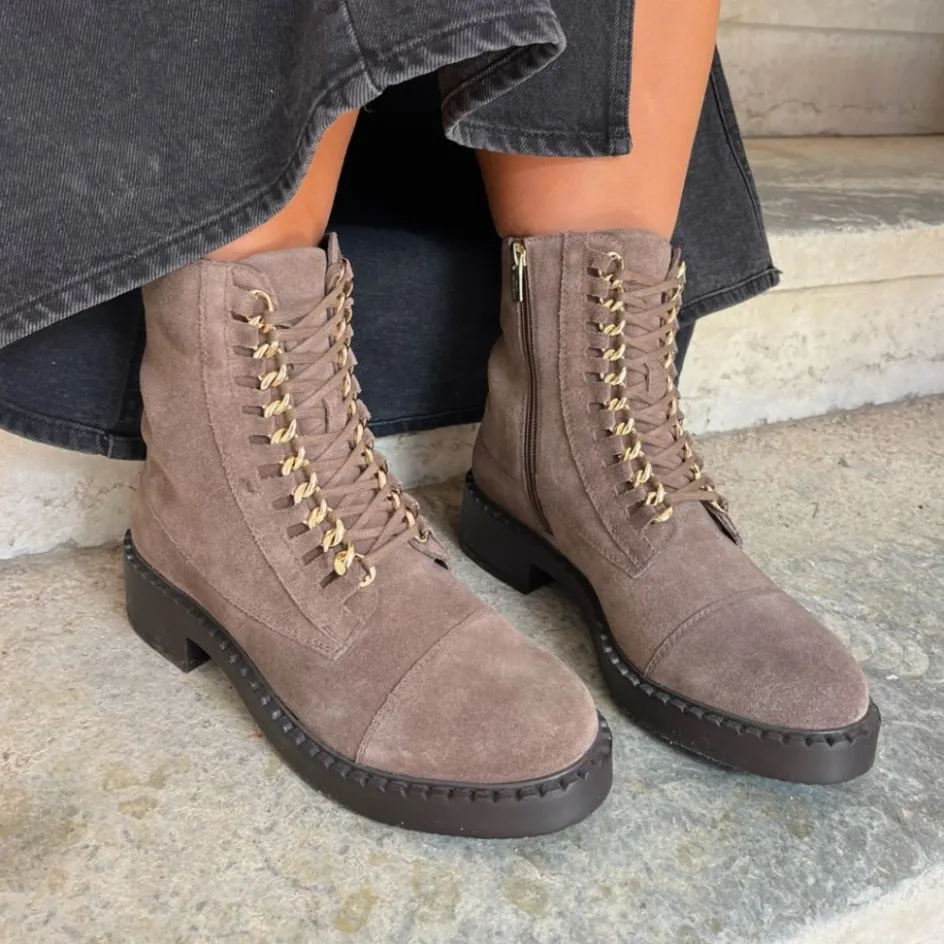 Copenhagen Shoes Ankelstøvler*NEW ROCK SUEDE - SMOKE Newrock suede stoevler smoke