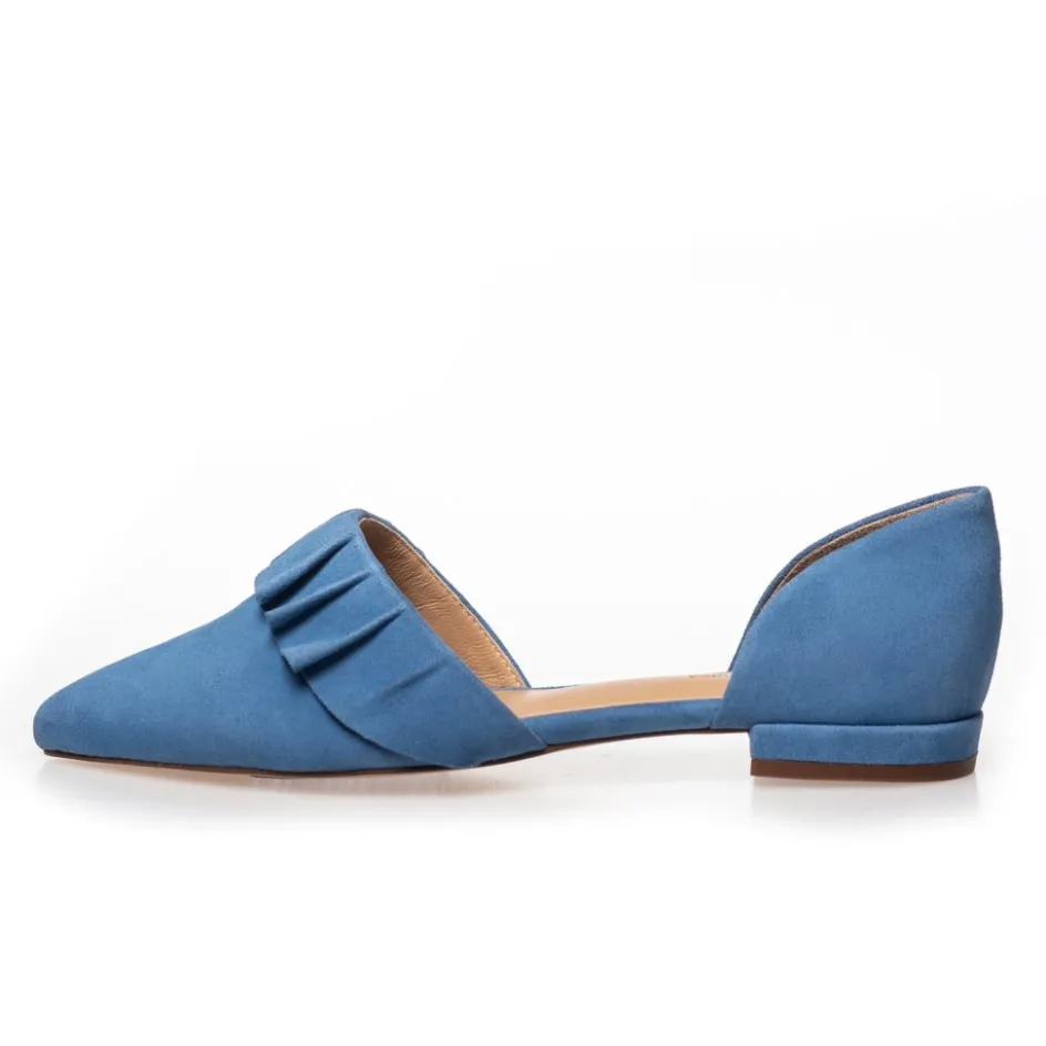 Copenhagen Shoes Ballerinasko*NEW ROMANCE 23 - SUEDE - Denim