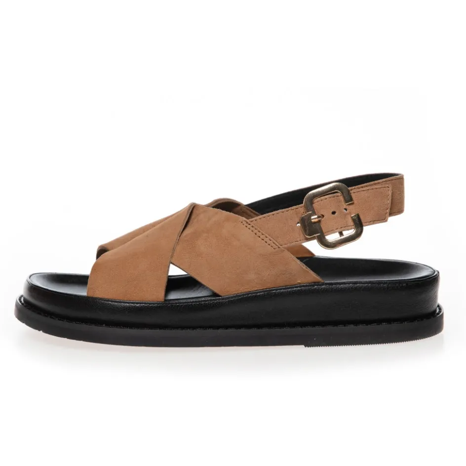 new_stronger___suede__safari_4.webp Copenhagen Shoes Flade Sandaler*NEW STRONGER 23 - SUEDE - Safari