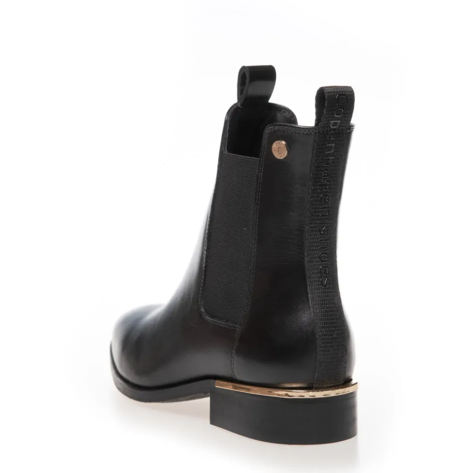 ollie_chelsea__black_without_gold_9.webp Copenhagen Shoes Ankelstøvler*OLLIE CHELSEA - Black (without Gold) Olliechelsea boot black without gold