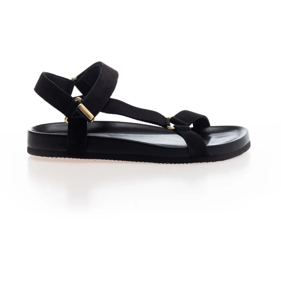 Copenhagen Shoes Flade Sandaler*PEACE AND MORE - BLACK Peaceand more sandal black