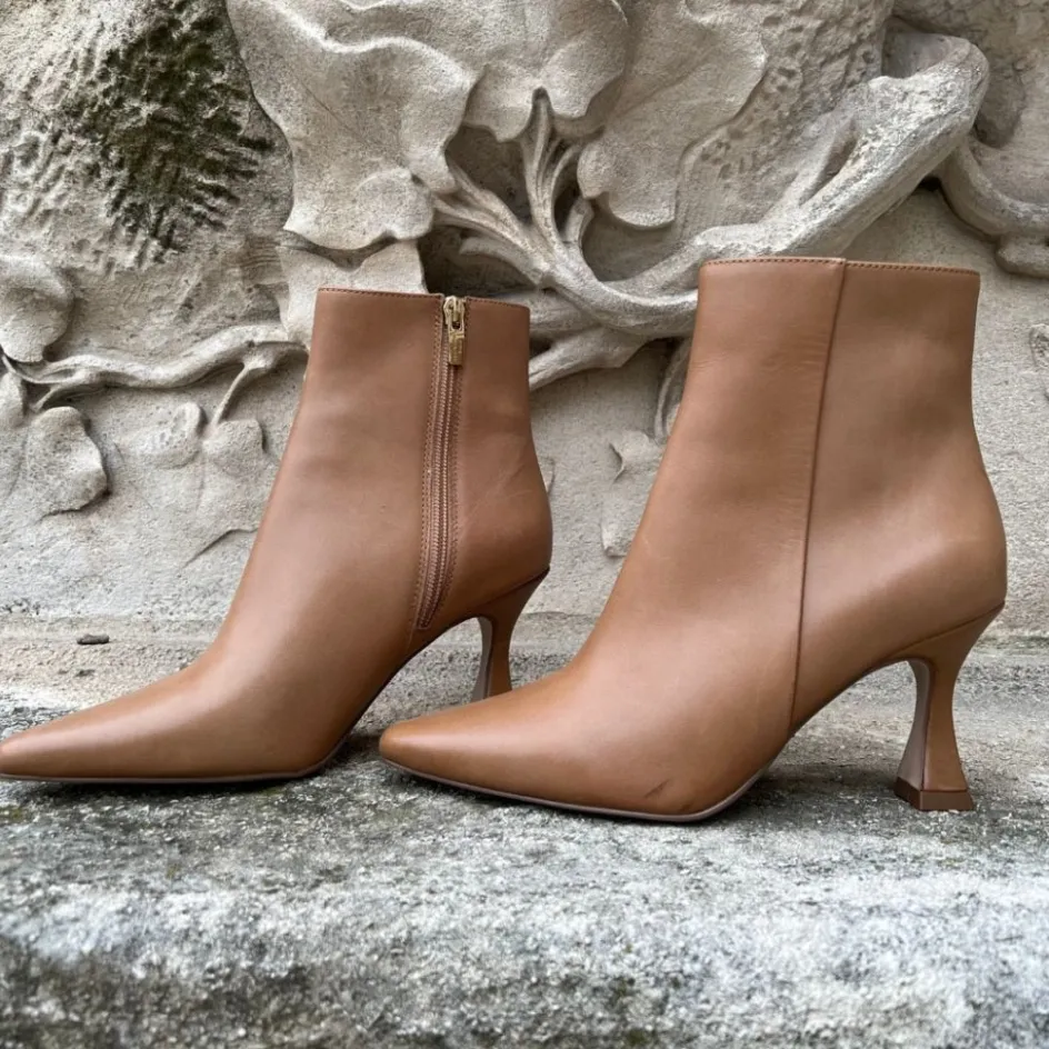 Copenhagen Shoes Støvler Med Hæl*PEARL - TAN (COGNAC) Pearlboot tan cognac