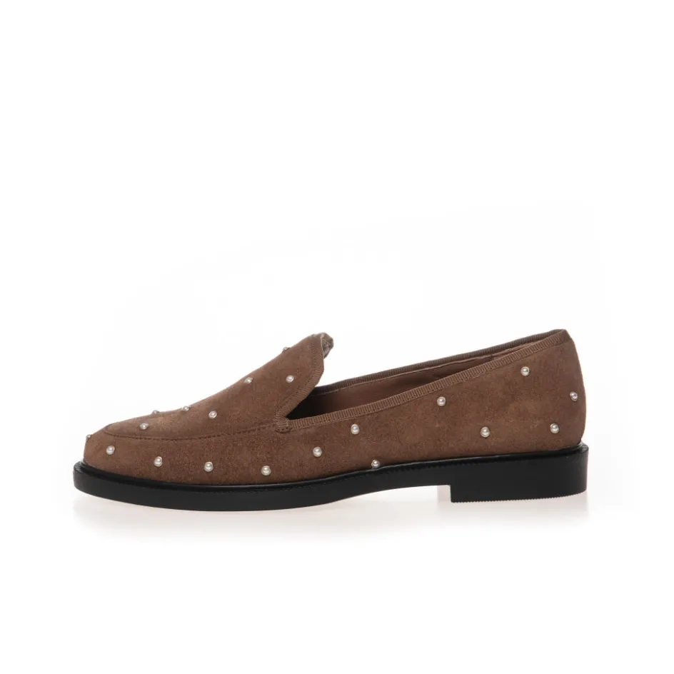 Copenhagen Shoes Loafers*PEARL LOVERS SUEDE - Cappuccino