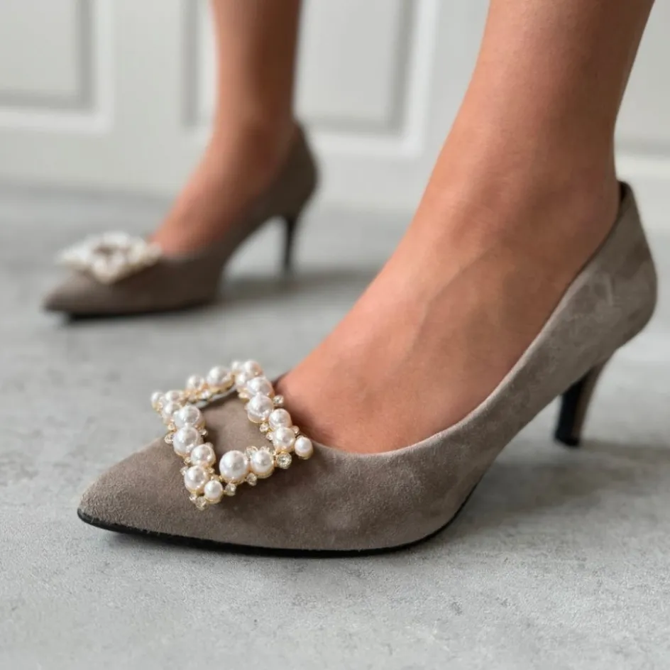 Copenhagen Shoes Stiletter*PEARLS AND DIAMONDS - BEIGE (TOPO) Pearlsand diamonds heels beige topo