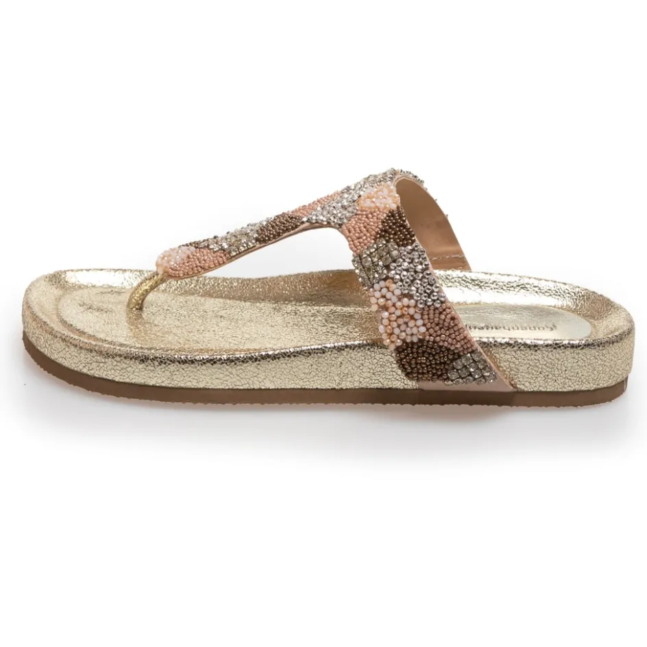 Copenhagen Shoes Flade Sandaler*PEARLS AND - Gold