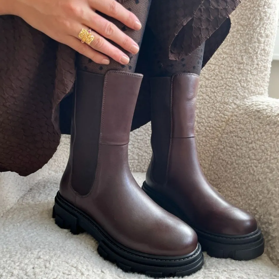 Copenhagen Shoes Chelsea Boots | Ankelstøvler*PENNY GIRL - Dark Brown (black Outsole) Pennygirl boot dark brown black outsole