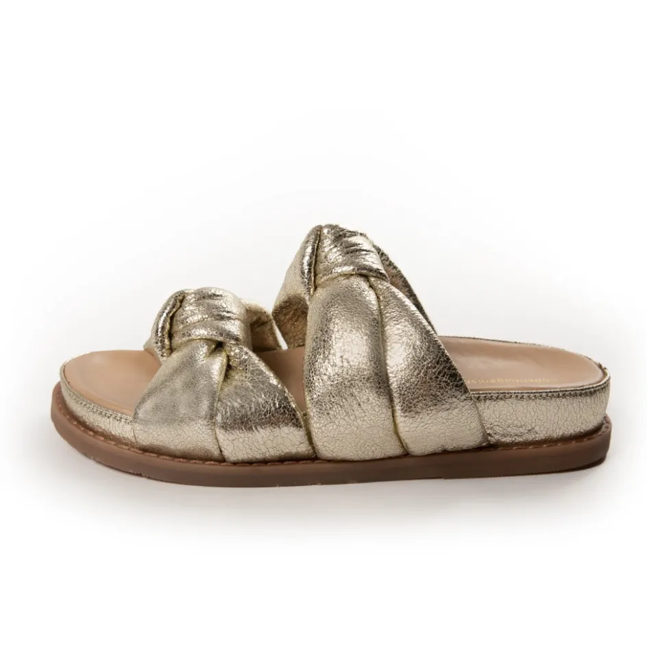 Copenhagen Shoes Flade Sandaler*POOL PARTY - GOLD/BEIGE Gold beige