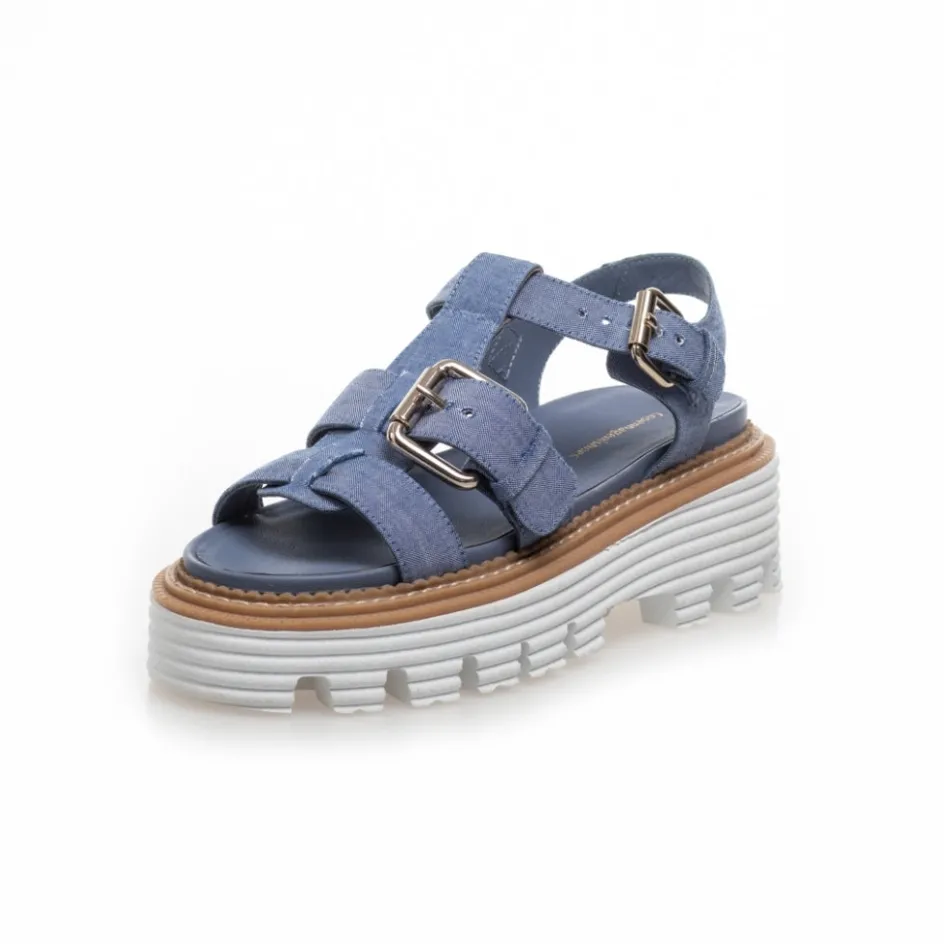 Copenhagen Shoes Flade Sandaler*POWER FOR LIFE / JEANS - Jeans Blue Powerfor life jeans sandal jeans blue
