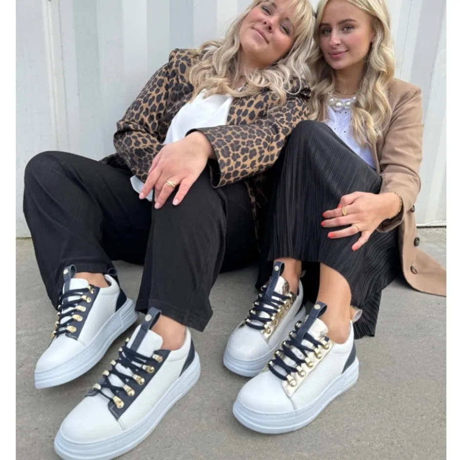 Copenhagen Shoes Sneakers*RUN - WHITE/GOLD White gold