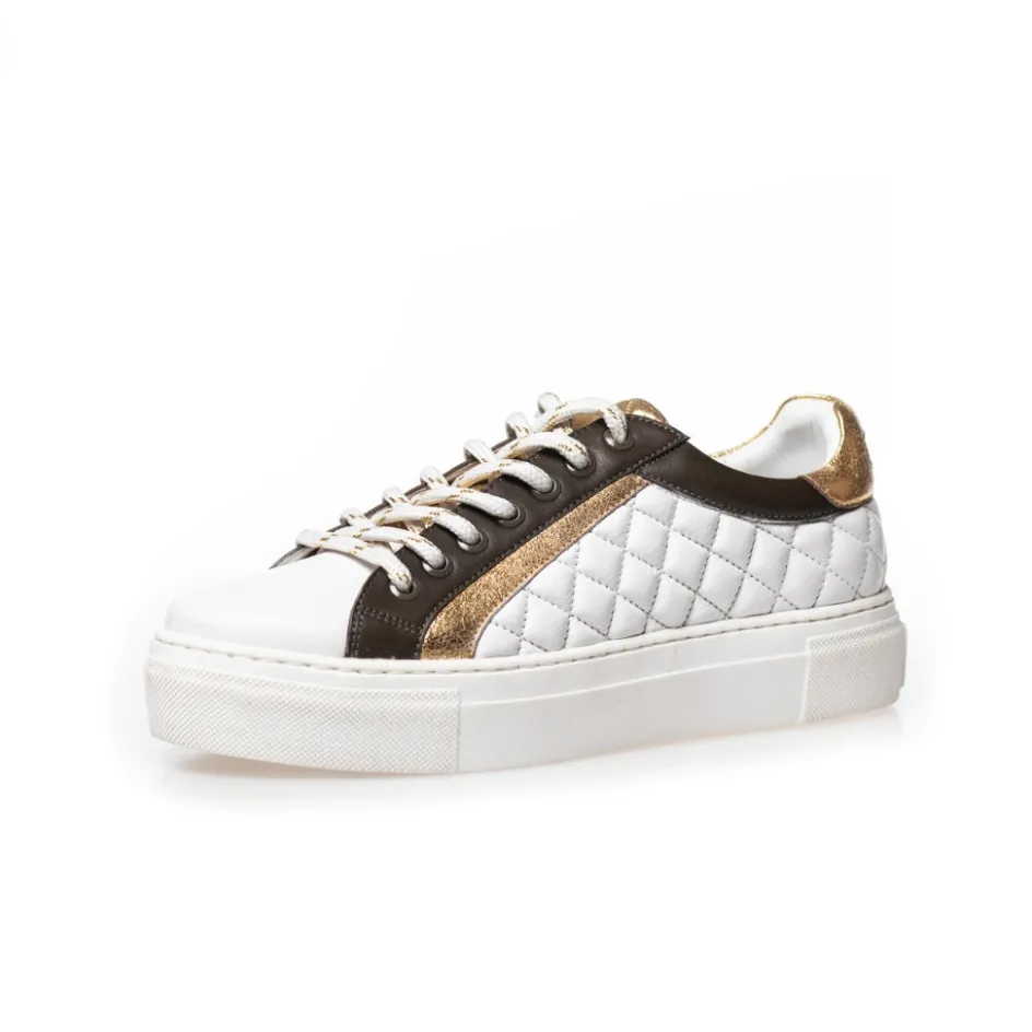 Copenhagen Shoes Sneakers*SAILOR DAYS - WHITE/OLIVE/GOLD White olive gold