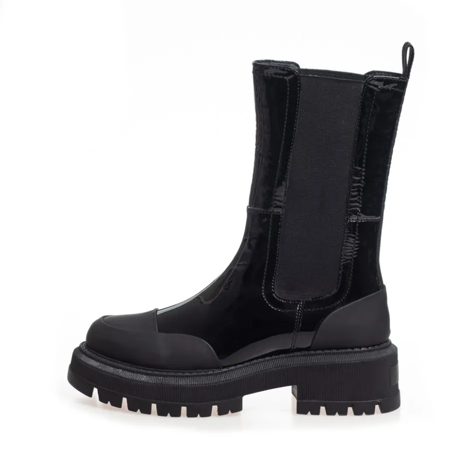 Copenhagen Shoes Chelsea Boots | Ankelstøvler*SALLY GIRL PATENT - BLACK PATENT Sallygirl patent boot black patent