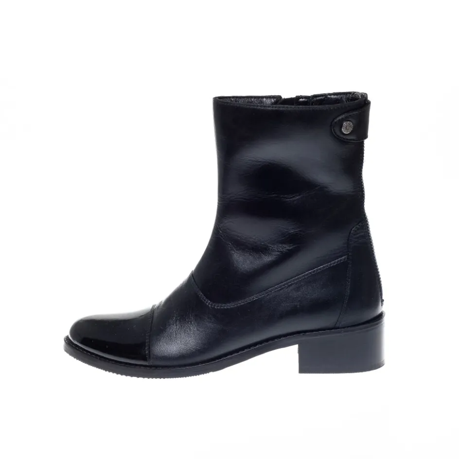 Copenhagen Shoes Ankelstøvler*SHE PATENT 21 - Black Shepatent 21 boot black