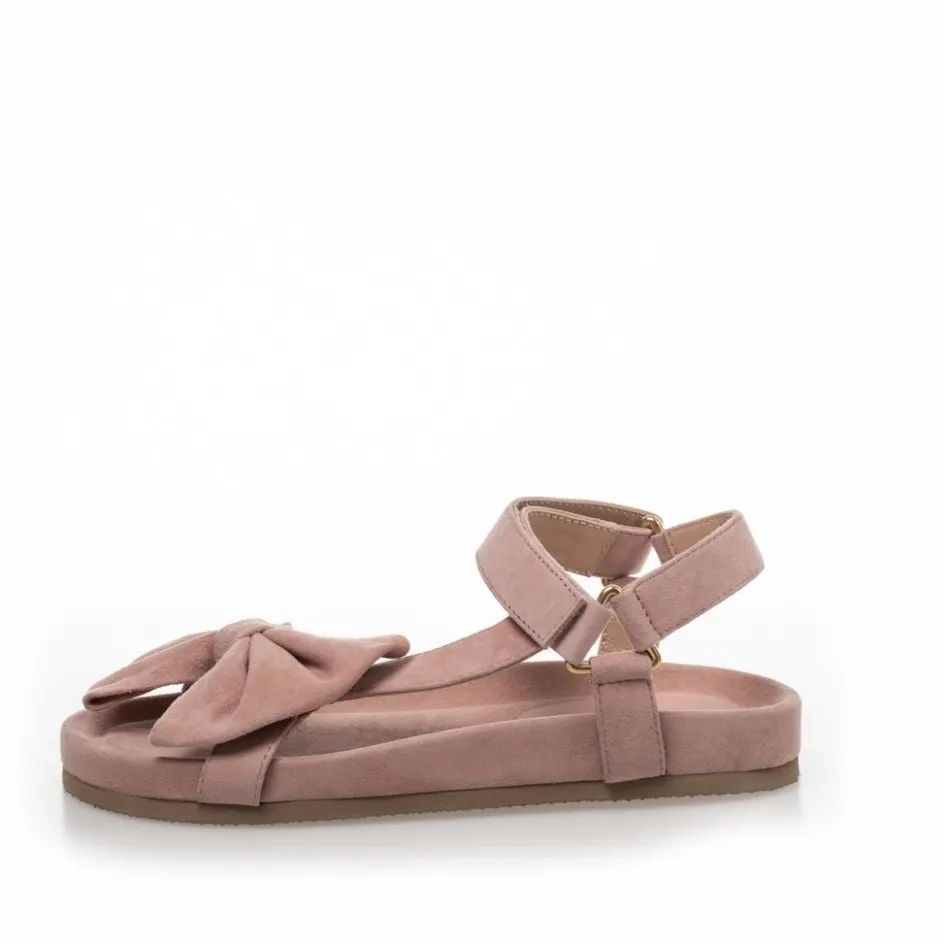 Copenhagen Shoes Flade Sandaler*SKY AND DIAMONDS 23 SUEDE - PAPAYA Skyand diamonds 23 suede sandal papaya