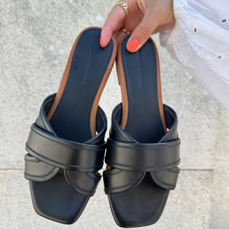 smile_and_dance__black_4.webp Copenhagen Shoes Flade Sandaler*SMILE AND DANCE - Black