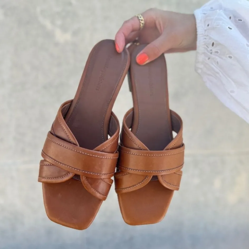 smile_and_dance__cognac_6.webp Copenhagen Shoes Flade Sandaler*SMILE AND DANCE - Cognac