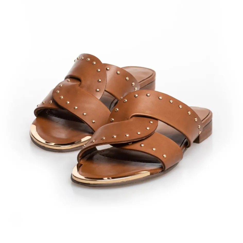 Copenhagen Shoes Flade Sandaler*SPRING TIME 22 - Cognac