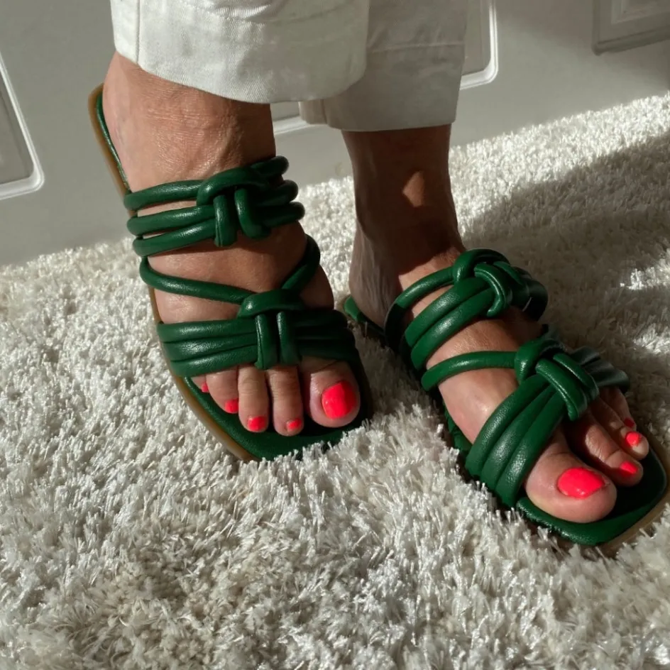 Copenhagen Shoes Flade Sandaler*SUMMER FIELDS - GREEN Summerfields sandal green