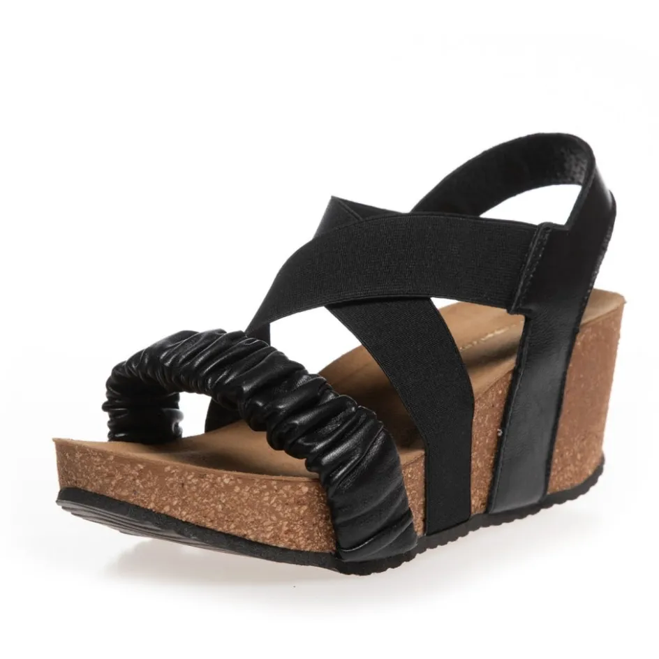 Copenhagen Shoes Sandaler Med Kilehæle*SUMMERLOVE - BLACK Summerlovesandaler med kilehael black