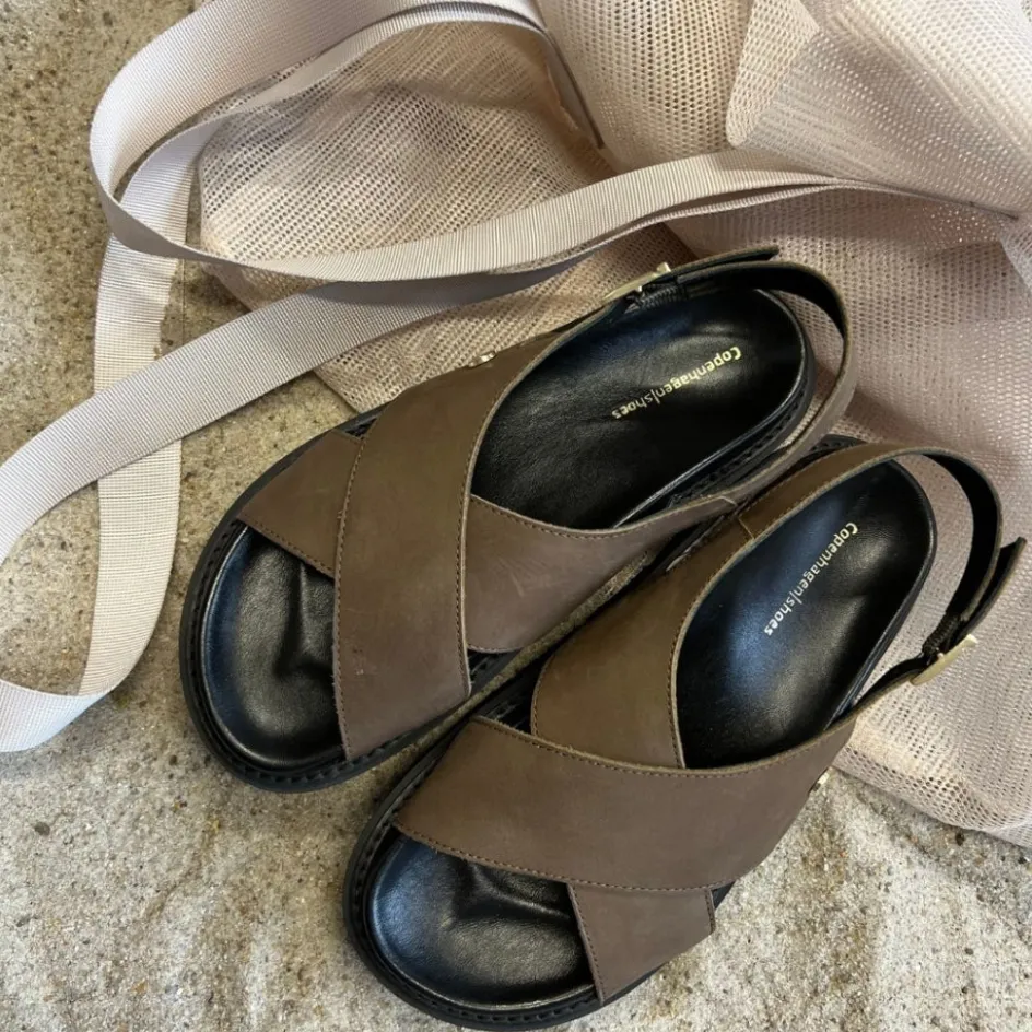 Copenhagen Shoes Flade Sandaler*SUMMERTIME - DK TAUPE (ARMY) Summertimesandal dk taupe army