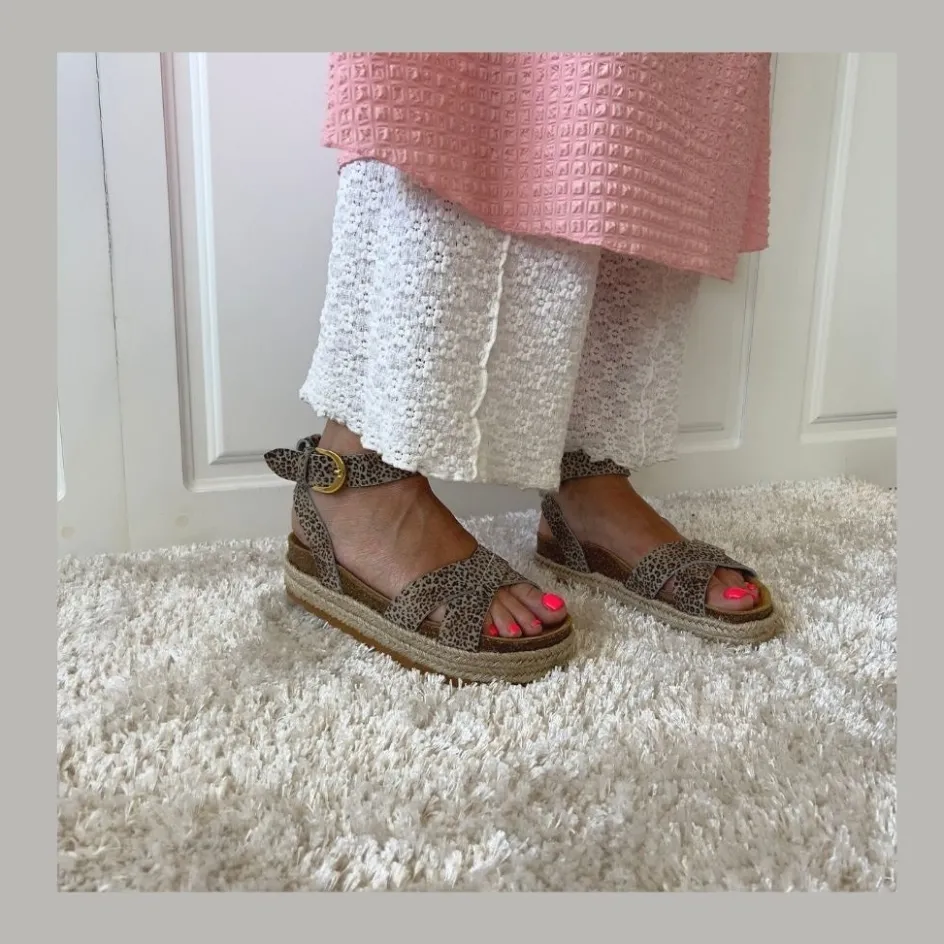 Copenhagen Shoes Sandaler Med Kilehæle*SUNSET LEP. - PARDO Sunsetleo sandal pardo