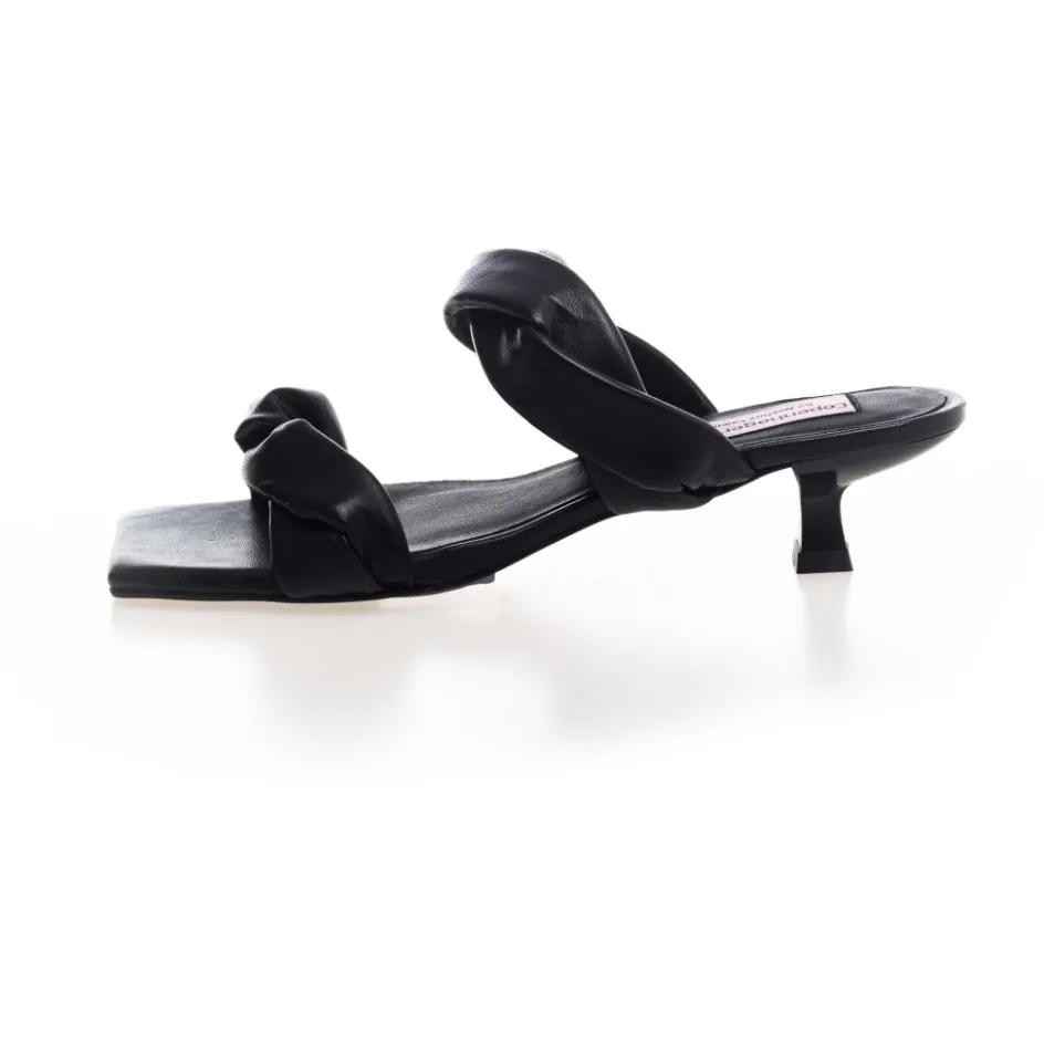 Copenhagen Shoes Sandaler Med Hæl*SUNSHINE - Black Leather Sunshinesandal black leather