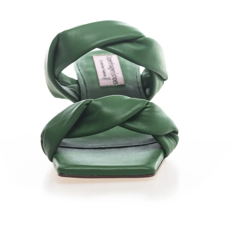 Copenhagen Shoes Sandaler Med Hæl*SUNSHINE - GREEN LEATHER Sunshinesandal green leather