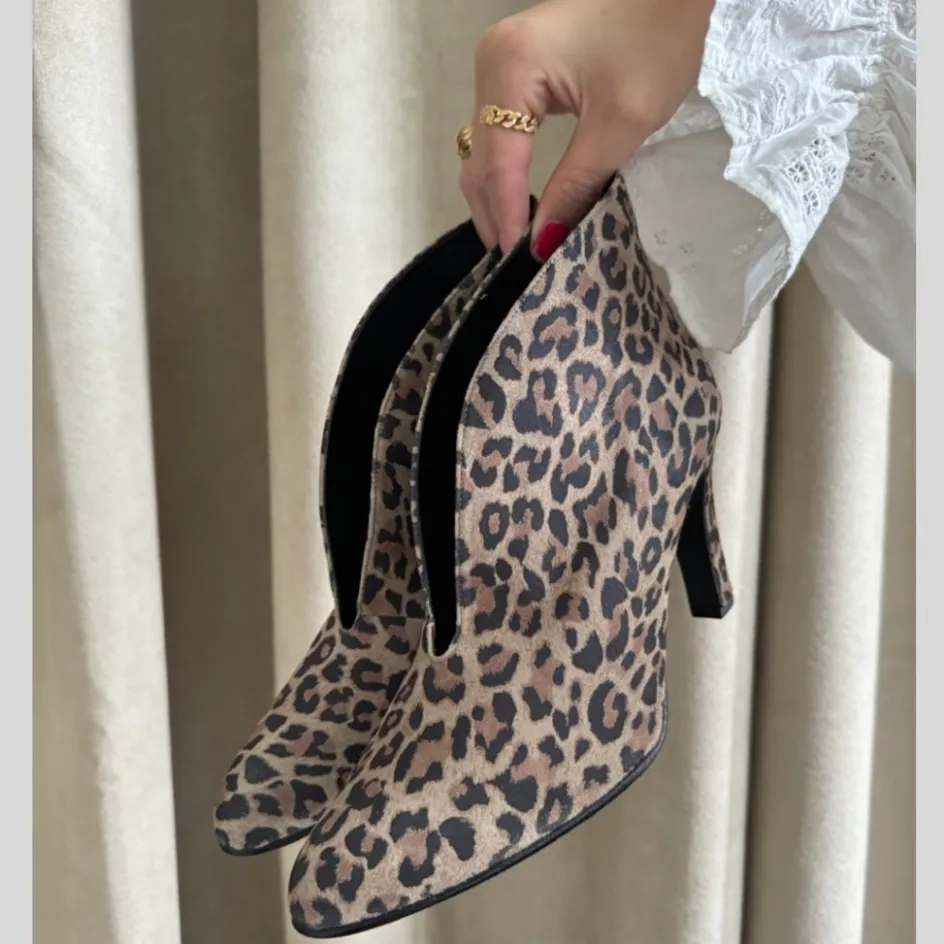 Copenhagen Shoes Støvler Med Hæl | Ankelstøvler*SUS 21 LEP. - Brown Leopard Sus21 leopard heels brown leopard