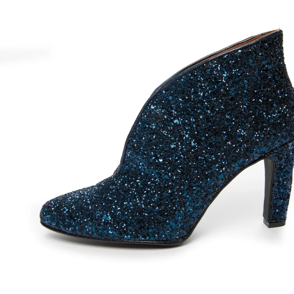 Copenhagen Shoes Stiletter | Støvler Med Hæl*SUS GLITTER - BLUE GLITTER Susglitter heels blue glitter