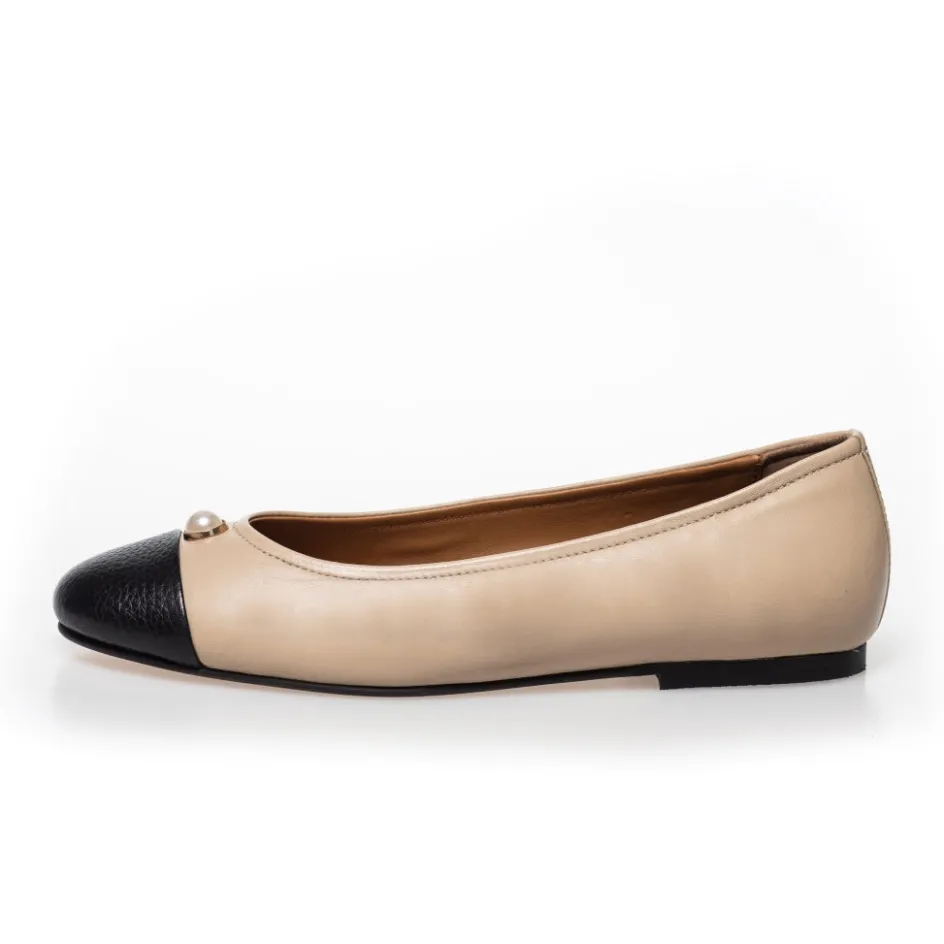Copenhagen Shoes Ballerinasko*THE PEARL BALLERINA - BLACK / NUDE Black nude
