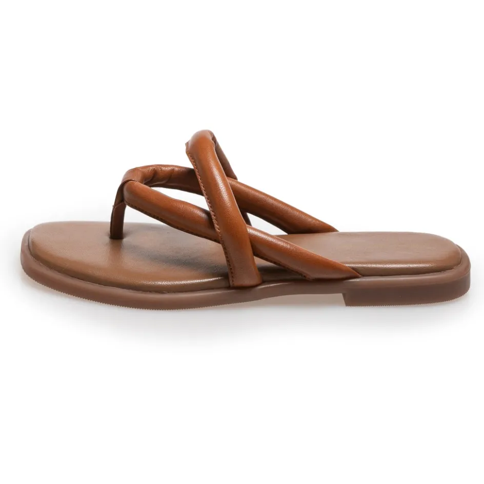 Copenhagen Shoes Flade Sandaler*VINCENT LEATHER - Cognac