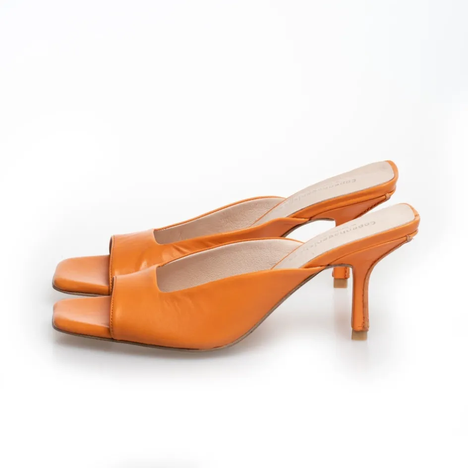 Copenhagen Shoes Sandaler Med Hæl | Stiletter*VIVE LA VIDA / By Josefine Valentin - ORANGE Vivela vida copenhagen shoes by josefine valentin heels orange
