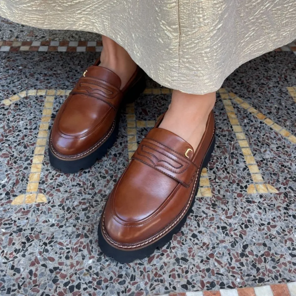 Copenhagen Shoes Loafers*WALK FOR ME - Cognac
