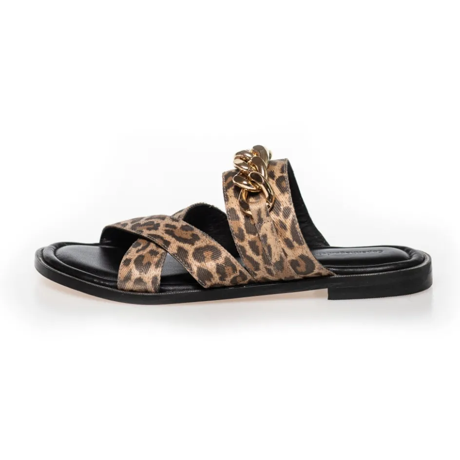 Copenhagen Shoes Flade Sandaler*WHEN I FLY - LEP. - Leopard