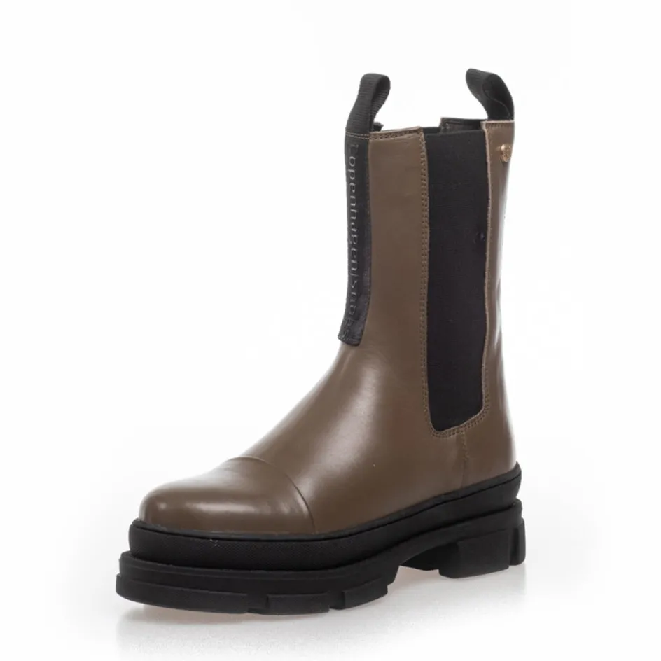 Copenhagen Shoes Chelsea Boots | Ankelstøvler*YOU AND ME 22 - DK TAUPE (ARMY) Youand me 22 boot dk taupe army
