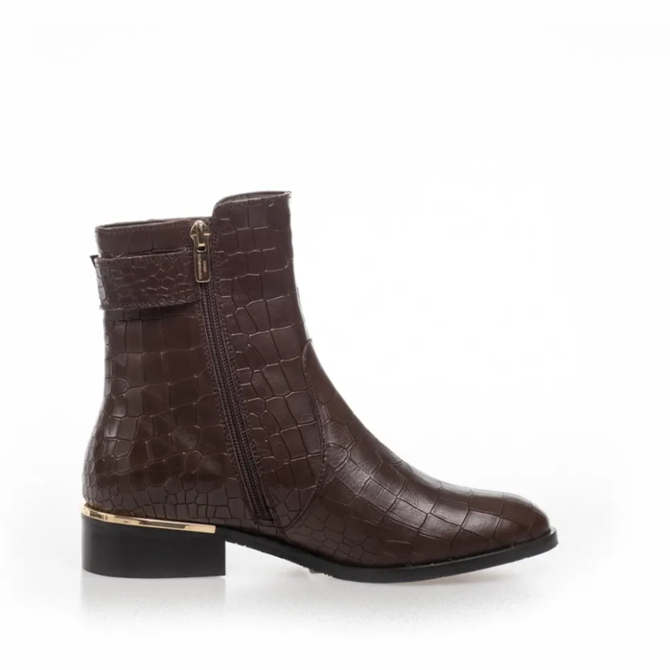 you_can_fly__dk_brown_2.webp Copenhagen Shoes Ankelstøvler*YOU CAN FLY - DK BROWN Youcan fly crocco boot dk brown